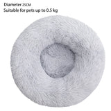 Round Fluffy Calming Pet Bed – Soft Washable Nest for Cats & Small Dogs