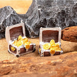 Mini Aquarium Ornament Simulation Treasure Chest Box Antique Resin Fish Tank Landscape Case Figurines Aquarium Decoration
