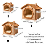 Foldable Pet House – Soft Indoor Bed for Cats & Small Dogs, Washable All-Season Cozy Kennel