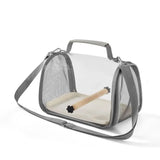Portable Bird Travel Carrier Small Bird Parrot Pet Wood Standing Bag Cage With Side Perch Soft Mat Mesh Bird Window Accesso Z1C9
