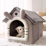 Foldable Pet House – Soft Indoor Bed for Cats & Small Dogs, Washable All-Season Cozy Kennel