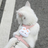 Cat Harness and Leash Sets Adjustable Dog Harness for Small Dog Leash Breashable Pet Harness Out Walking Dog Strap Cat Accessory