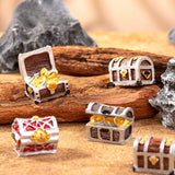 Mini Aquarium Ornament Simulation Treasure Chest Box Antique Resin Fish Tank Landscape Case Figurines Aquarium Decoration