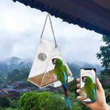 Smart Bird House Pet Feeder Acrylic with Camera Home Pet Bird Feeder Transparent 1080P HD Easy Installation for Outdoor Garden