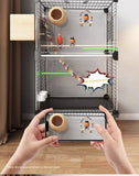 Transparent Ornamental Cage Parrot Bird Cage Double-layer Large Space Bird Supplies Easy Interactive House with Drawer Tray