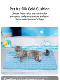 Cooling Pet Ice Mat – Summer Gel Pad for Cats & Small Dogs, Breathable & Portable Bed