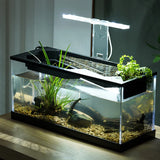 Small Fish Tank Acrylic Clear Desk Aquarium with Filter Fish Tank Starter Kits with Air Pump for Tabletop Living Room Studio Dec