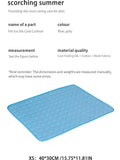 Cooling Pet Ice Mat – Summer Gel Pad for Cats & Small Dogs, Breathable & Portable Bed