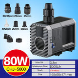 Ultra-Quiet  220V-240V 7-80W Aquarium Submersible Water Pump Fountain Filter Fish Water Pump Tank Fountain Side Suction Pump