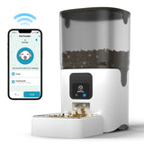 3L Automatic Cat Feeder with Slow Feed – 5G WiFi Smart Dog Feeder with Large Food Storage, Alexa Control, Easy to Clean – 29 Cup Capacity + FREE Water Fountain Gift