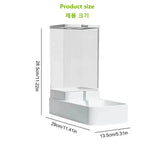 Automatic Pet Feeder & Water Dispenser – Gravity Feeding Station for Dogs & Cats, Large Transparent Capacity