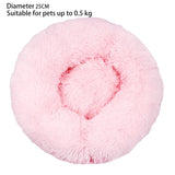 Round Fluffy Calming Pet Bed – Soft Washable Nest for Cats & Small Dogs