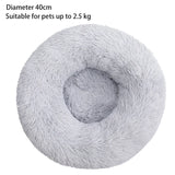 Round Fluffy Calming Pet Bed – Soft Washable Nest for Cats & Small Dogs