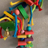 Bird Toy Parrot Colorful Wooden Chewing Toy