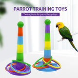 Bird Supplies Bird Puzzle Training Toy Set Parrot Intelligence Exercise Colorful Plastic Hoop Household Bird Training Toys
