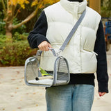 Portable Bird Travel Carrier Small Bird Parrot Pet Wood Standing Bag Cage With Side Perch Soft Mat Mesh Bird Window Accesso Z1C9