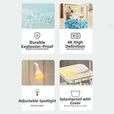 Fishbowl Creative Mini Desktop Fish Tank INS with LED Light Plastic Clear Aquariums Breathable Durable Landscape Fish Tank Kids