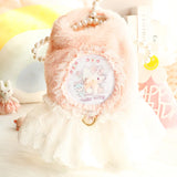 Winter Cat Dog Dress winter Luxury Plush Skirt Princess Wedding Puppy Costume Poodle Schnauzer Doggie Apparel Dresses