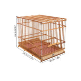 Small Bamboo Woven Bird Cage Lightweight Portable Travel Cage For Birds Home Decorative Flight Cage With Intricate Design
