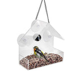 Smart Bird House Pet Feeder Acrylic with Camera Home Pet Bird Feeder Transparent 1080P HD Easy Installation for Outdoor Garden