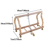 Parrots Toys Bird Swing Exercise Climbing Playstand Hanging Ladder Bridge Wooden Pet Parrot Macaw Hammock Bird Toy With Bells