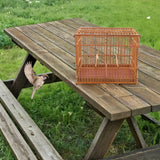Small Bamboo Woven Bird Cage Lightweight Portable Travel Cage For Birds Home Decorative Flight Cage With Intricate Design