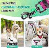 1.6ft Long Dual Dog Leash Attachment - Double Leashes for Training Small to Large Dogs  Adjustable Strap, Shock Absorbing Bungee