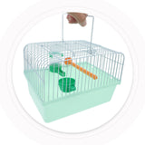 Portable Bird Cage Spacious Pet Habitat Waterer Food Box Travel Carrier Parrot Lovebird Finch Canary bird travel cage