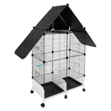 Large Parrot Cage Budgie Cage Multifunctional Wire Cage for Mid-Sized Parrots Cockatiels Conures Parakeets Lovebirds Budgie