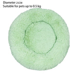 Round Fluffy Calming Pet Bed – Soft Washable Nest for Cats & Small Dogs