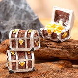 Mini Aquarium Ornament Simulation Treasure Chest Box Antique Resin Fish Tank Landscape Case Figurines Aquarium Decoration
