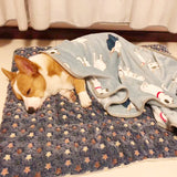 Winter Flannel Pet Bed Mat – Thickened Soft Sleeping Pad for Dogs & Cats