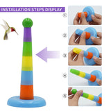 Bird Supplies Bird Puzzle Training Toy Set Parrot Intelligence Exercise Colorful Plastic Hoop Household Bird Training Toys