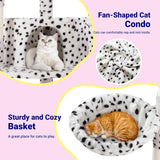 73in Fan-Shaped Space-Saving Corner Cat Tower/Multi-Level Tall Cat Tree for Indoor Kitties/Cozy Baskets Condos House Perches