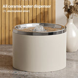Eco Ceramic Pet Water Fountain – 1L Silent Circulating Filtered Drinking Fountain for Cats & Dogs
