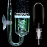 Glass/Acrylic Co2 Diffuser Aquarium Spiral Carbon Dioxide Atomizer Diffuser with Suction Cup for Aquarium Fish Tank Accessories